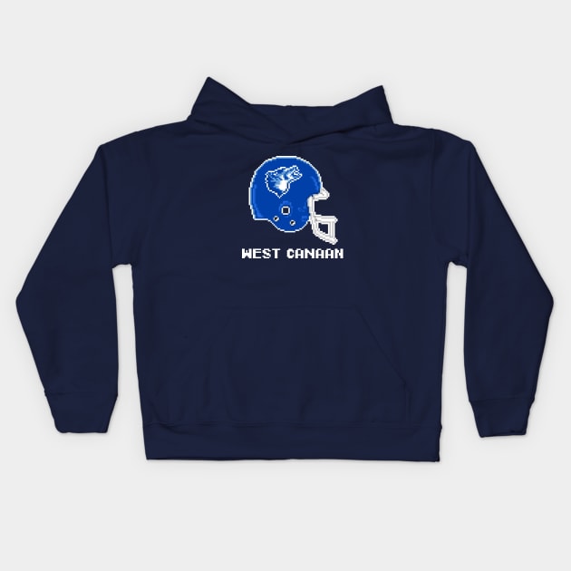 West Canaan Coyotes Pixel Kids Hoodie by rokrjon